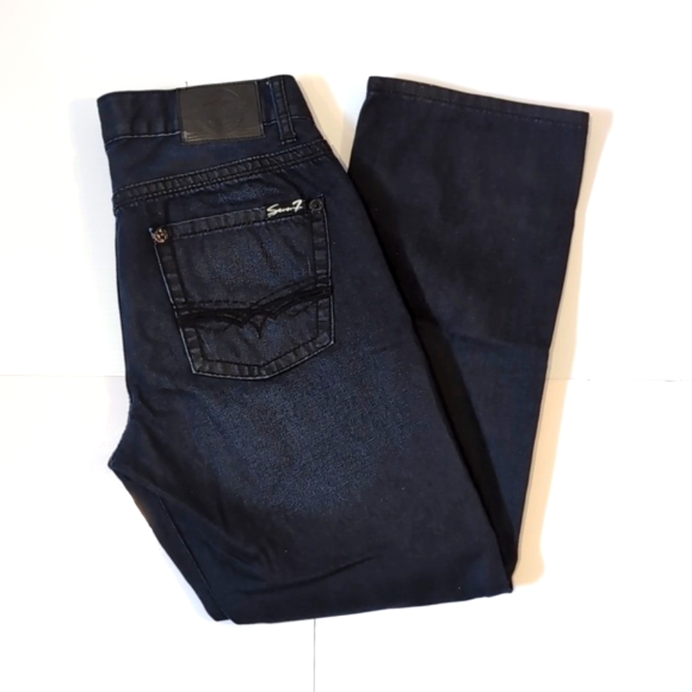 7 For All Mankind Black Straight Jeans Size 32